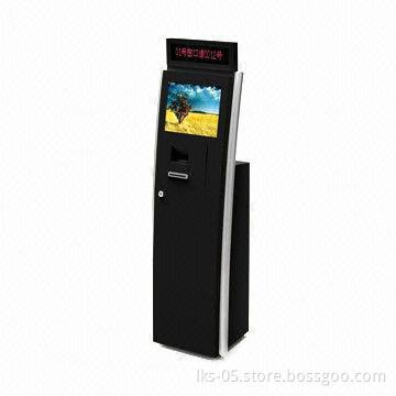 Queue Ticket Dispenser System Kiosk with Top Scrolling Display